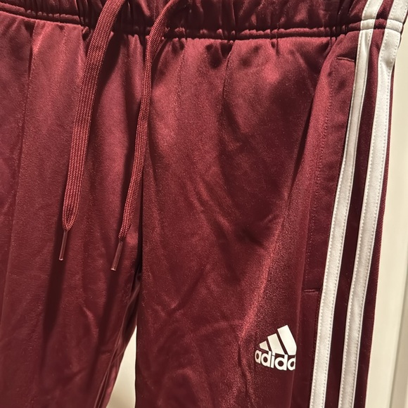 Adidas Red Sweatpants with Elastic Cuffs and Drawstring - Picture 2 of 5